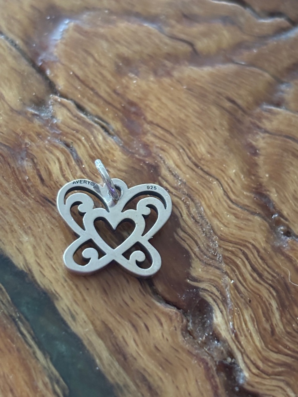 James avery silver Open Butterfly Heart Charm new never worn! - Picture 2 of 3